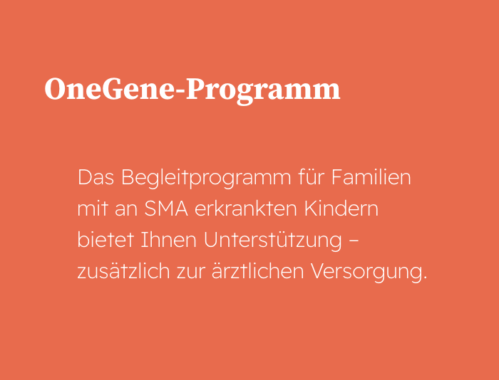 Teaser: OneGene-Programm - das Begleitprogramm für Familien mit SMA